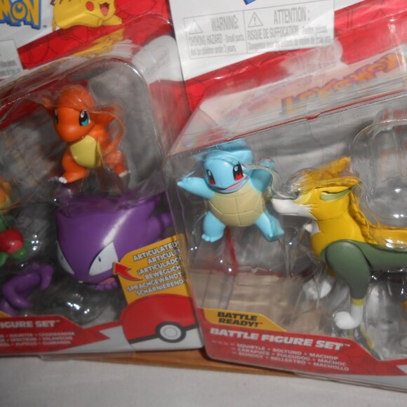 NEW LOT 2 POKEMON BATTLE FIGURE TOY SETS SQUIRTLE BOLTUND APPLETUN HAUNTER 👦🎁 - Picture 3 of 9